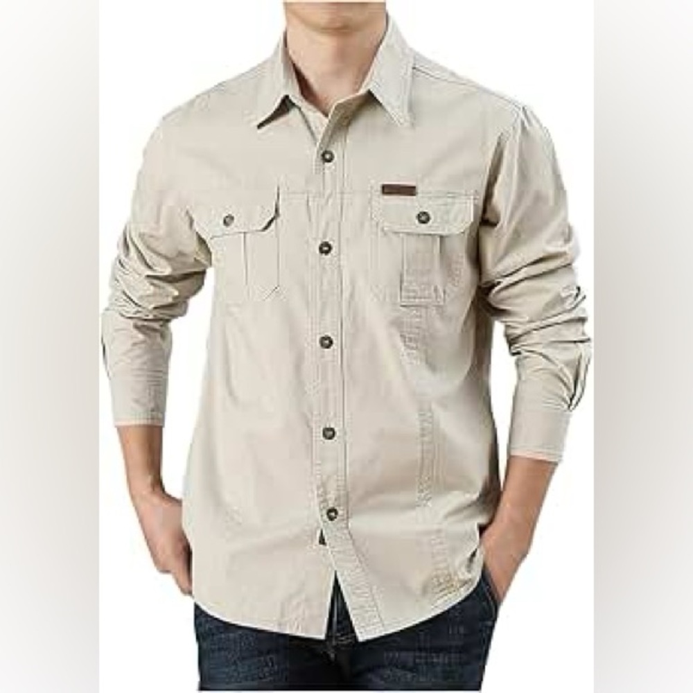 Field & Stream Men's Khaki Button Down Shirt
